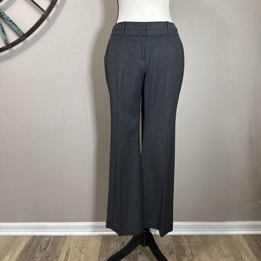 Ann Taylor LOFT Petite Pants 2P NWT Charcoal Gray Curvy Julie Fit Trouser Leg